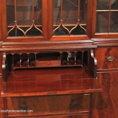  Burl Mahogany 2 Piece 4 Door China Cabinet with Desk

Located Inside â€“ Auction Estimate $200-$400 