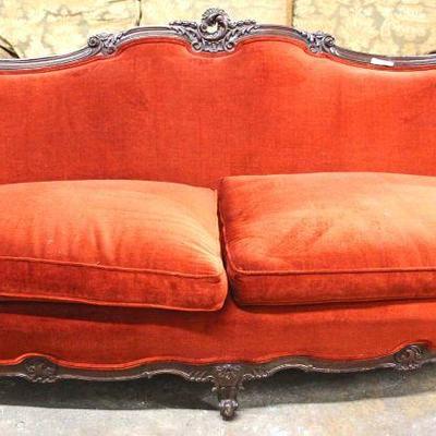  VINTAGE Highly Carved SOLID Mahogany Sofa

Located Inside â€“ Auction Estimate $200-$400 