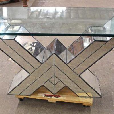  Ultra-Modern Mirrored Glass Top Decorator Console

Located Inside â€“ Auction Estimate $200-$400 