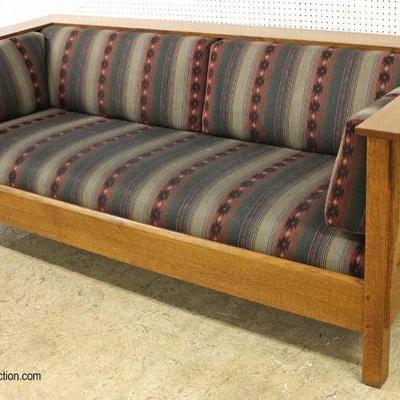  Mission Oak Even Arm Upholstered Sofa with Panel Sides and Back

Located Inside – Auction Estimate $1000-$3000 