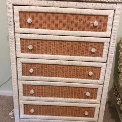 Wicker chest of drawers $65
34 X 19 1/2 X 48