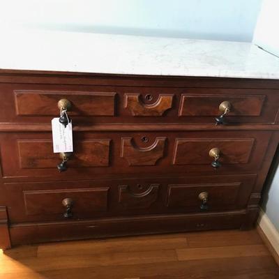 Victorian dresser with marble top $295
43 X 28 X 18 1/2