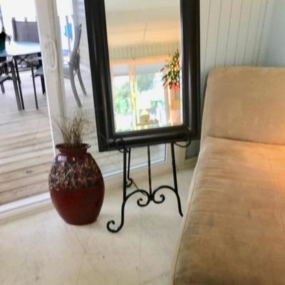Black frame with beveled glass $65
metal easel $55