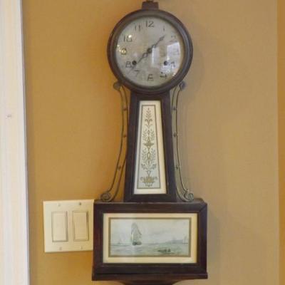 New Haven Whitney Clock Pendulum & Key included