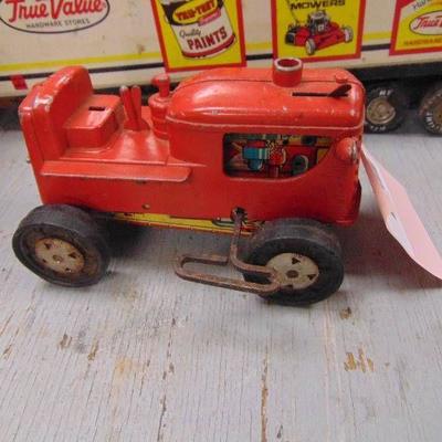 Vintage Windup Toy Tractor