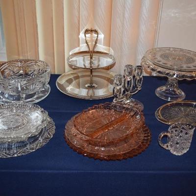 Glass & Silver Serving Pieces