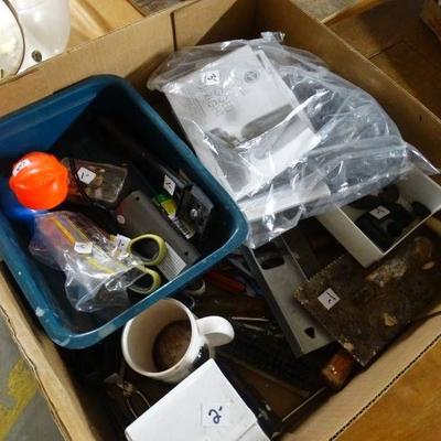 Lot of clamps, tools, putty knives and more.