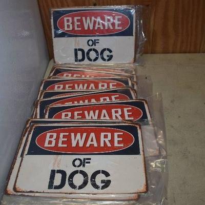 12 Metal Beware of Dog Signs