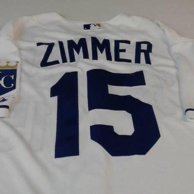 Game Used Kansas City Royals Kyle Zimmer #15 Team ...