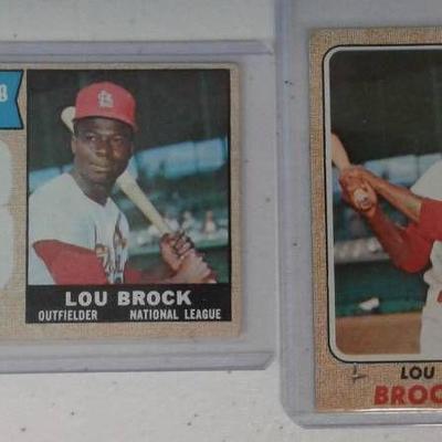 1968 Topps Lou Brock & Lou Brock All-Star Baseball ...