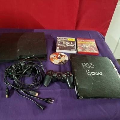 PS 3, Two Controllers, Cords and Lot of Games