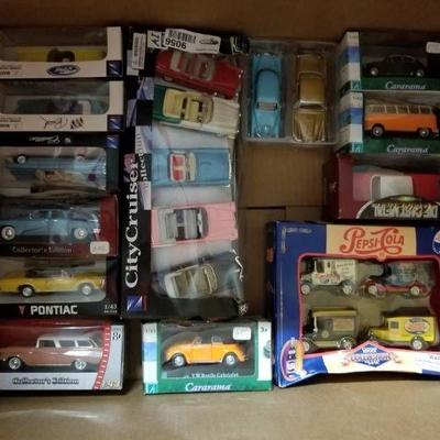 Box of Collectible Diecast Cars