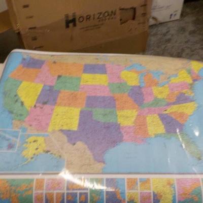 Map of the U.S.A. Laminated 4' x 3'