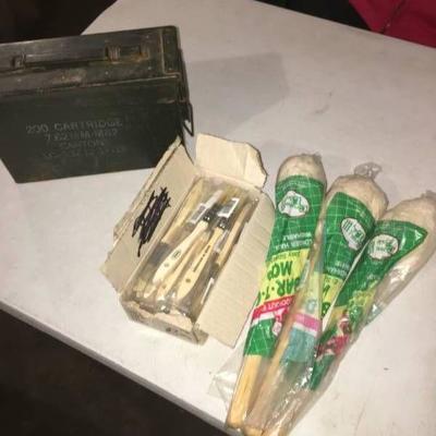 Chip Brushes, BBQ Mops, 7.62 Ammo Box