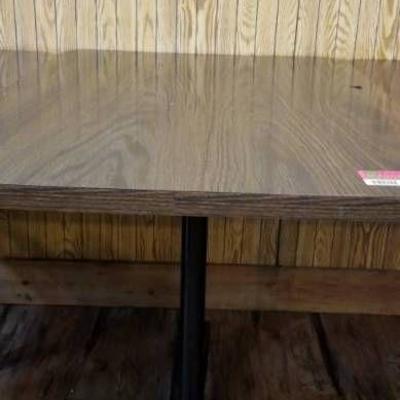 Laminate Top Table with Single Metal Base
