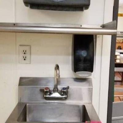 Hand Sink, Soap and Paper Towel Dispenser