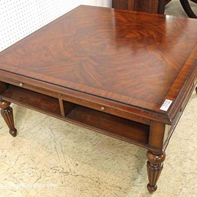  Burl Mahogany Square Coffee Table with Pull Out Tea Trays by â€œMaitland Smith Furnitureâ€ â€“ auction estimate $400-$800 