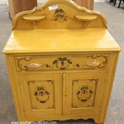  ANTIQUE 4 Piece Painted Cottage Victorian Bedroom Set with High Back Full Size Bed â€“ auction estimate $300-$600 