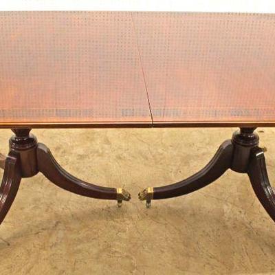  7 Piece Banded and Inlaid Dining Room Set with 6 Chippendale Style Dining Room Chairs in Very Good Condition

â€“ Table has (2) 20â€...