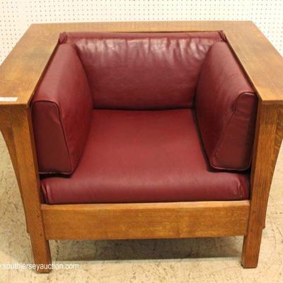  Mission Oak Even Arm Club Chair Paneled all the way Around by â€œStickley Furnitureâ€ â€“ auction estimate $600-$1200 