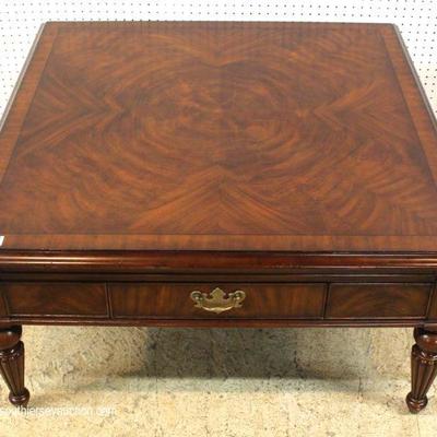 Burl Mahogany Square Coffee Table with Pull Out Tea Trays by â€œMaitland Smith Furnitureâ€ â€“ auction estimate $400-$800 