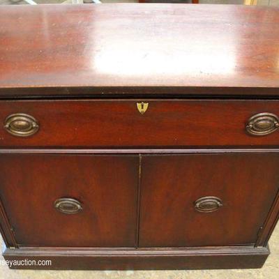 One of Several Mahogany One Drawer Two Door Servers this one by “Bassett Furniture” – auction estimate $100-$300 
