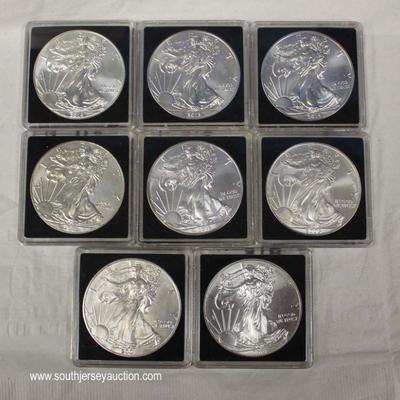  Large Collection of U.S. Silver American Eagle Coins – auction estimate $20-$50 each

 

  