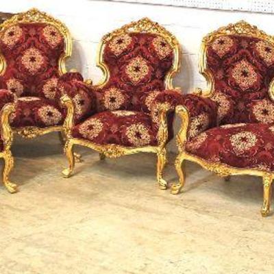 Highly Carved and Ornate 5 Piece Parlor Set 