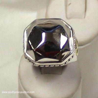  Sterling Silver Logos Cavier Dome Ring â€“ auction estimate $300-$600 
