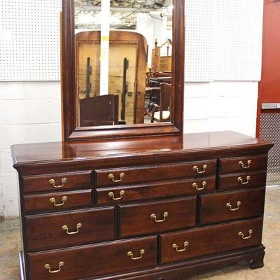 Cherry High Chest and Low Chest with Mirror â€“ auction estimate $200-$400 