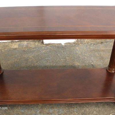  Contemporary Mahogany Inlaid Console Table â€“ auction estimate $100-$300 