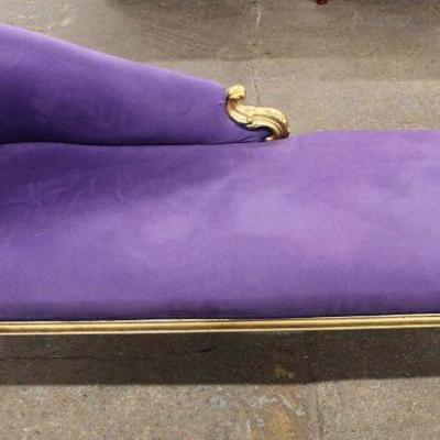French Style Purple Upholstered Chaise Lounge – auction estimate $100-$300