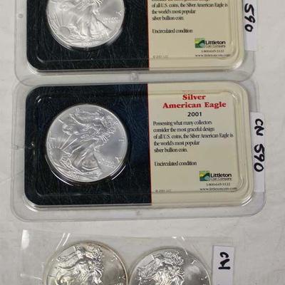  Large Collection of U.S. Silver American Eagle Coins – auction estimate $20-$50 each

 

   Large Collection of U.S. Silver American...