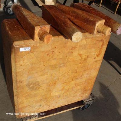  Butcher Block Table â€“ auction estimate $200-$400 