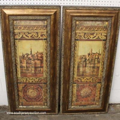 PAIR of Contemporary Wall Hanging in Frame – auction estimate $30-$60 