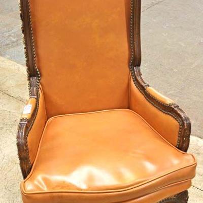  High Back Leather and Upholstered Swivel Chair â€“ auction estimate $100-$200 