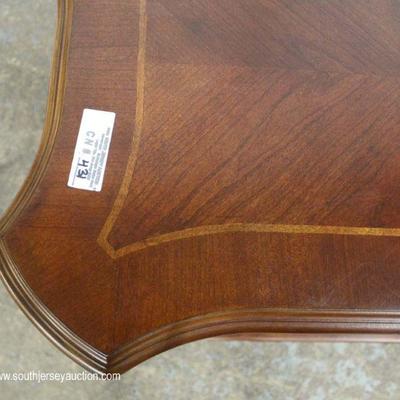  Contemporary Mahogany Inlaid Console Table â€“ auction estimate $100-$300 