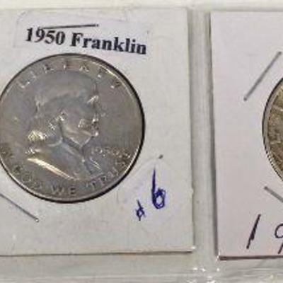  4 U.S. Silver Half Dollars â€“ auction estimate $10-$15 