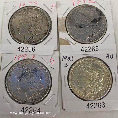  Selection of U.S. Morgan Silver Dollars â€“ auction estimate $20-$50 each 