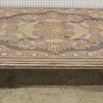 NICE Mother of Pearl Highly Inlaid Coffee Table – auction estimate $300-$600 