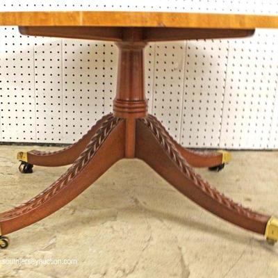  Mahogany Banded and Inlaid Oval Coffee Table by “Kindel Furniture” – auction estimate $100-$300 