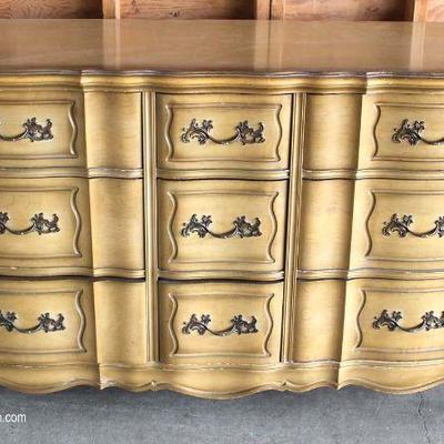 4 Piece French Provincial Bedroom Set with Full Size Bed by â€œHuntley Furnitureâ€ â€“ auction estimate $300-$600 