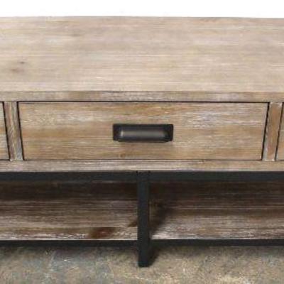 Industrial Look 3 Drawer TV Console – auction estimate $100-$300 