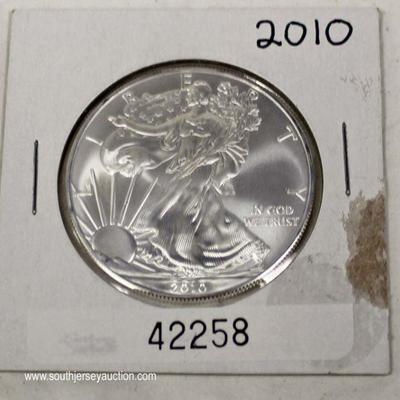  2010 U.S. Silver Eagle $1.00 â€“ auction estimate $30-$60 