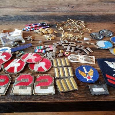 WWII Pins, Patches, Bars, Buttons