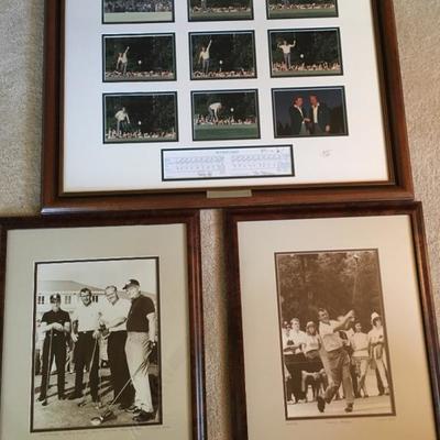 Jack Nicklaus, Gary Palmer, Arnold Palmer, Phill Rogers. All pictures are signed 