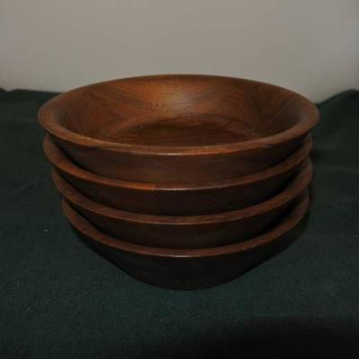 Set of 4 Wooden Dishes