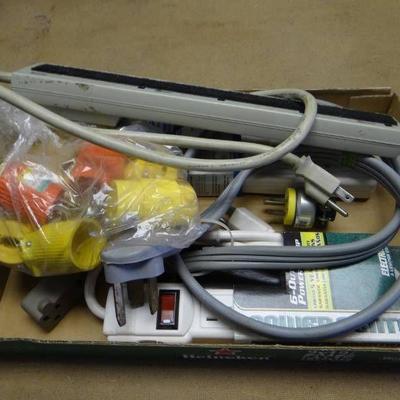 Lot of power strips & dryer cord.
