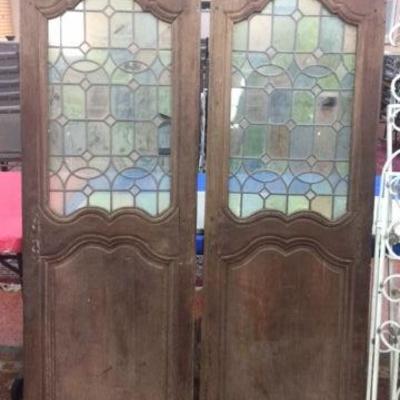 Pr. Antique Stained Glass Doors
