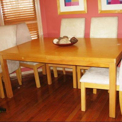 DINING ROOM SET, 6 CHAIRS WITH 1 LEAF
  BUY IT NOW $ 265.00